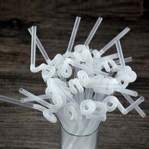 Pailles créatives bouclées biodégradables et dégradables, pailles à boire en plastique souple pour cocktails, vins, fêtes et bars - Product Image 4