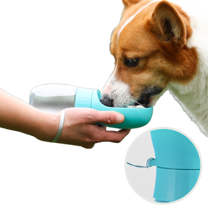 <span class=keywords><strong>Bottiglia</strong></span> d'Acqua Portatile per Cani e Gatti, Ecologica, Impermeabile, in Plastica per Alimenti, 500ml, con Dispenser e Ciotola per Esterni - Product Image 1