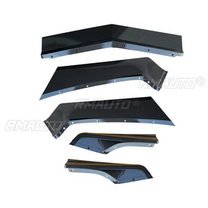 Accesorios para Chevy Corvette C8 2020-2022, 5 Piezas, Difusor, Labio de Parachoques Delantero, Estilo Fibra de Carbono, Negro Mate, Divisor de Esquinas - Product Image 6