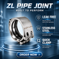 Raccord de tuyau Jointand ZL, pression de service maximale 16 bars, polyvalent avec verrouillage par collier et joint d'étanchéité à anneau denté, garantie 5 ans