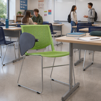 Chaises en plastique empilables modernes et colorées de haute qualité, respirantes, pour l'école, le salon et l'ameublement commercial Bosen