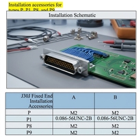 Accessoires d'installation de la série J30J pour connecteur électrique micro-rectangulaire