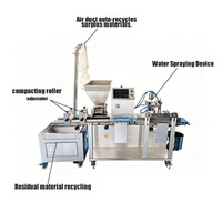 Machine à saupoudrer automatique électrique en acier inoxydable pour boulangerie, avec récupération de poudre par pulvérisation d'eau, pour garnitures et pâtisseries