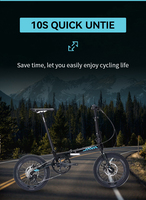 Java X2 Mini vélo de route pliable à 9 vitesses pour adultes, cadre à disque fixe