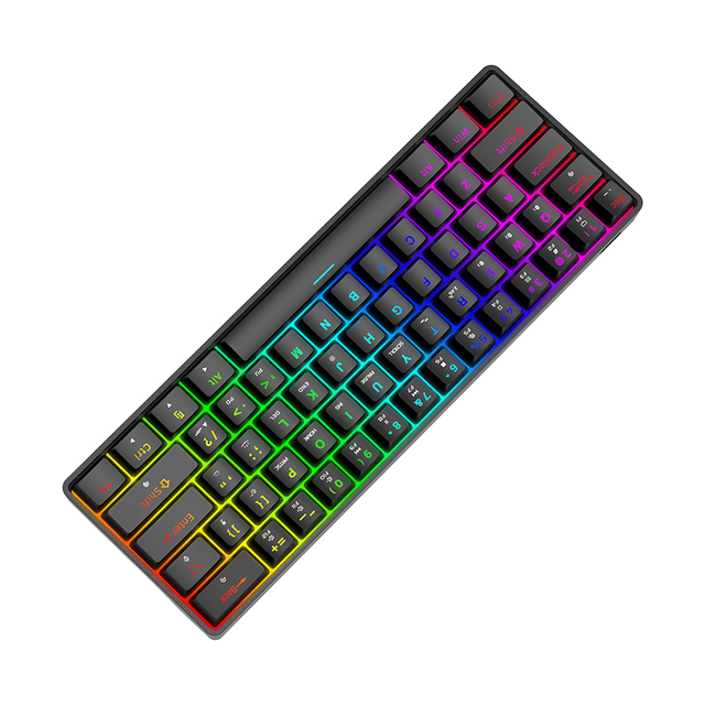 61-Keys Wired/Wireless Illuminated Keyboard BT 5.0/3.0 Multi-Mode E-sport Gaming Mechanical Keyboard