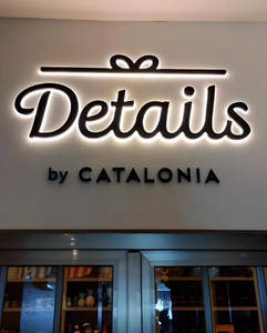 Custom 3D <span class=keywords><strong>lettera</strong></span> segnaletica a LED illuminata retroilluminata Logo del bordo esterno negozio di fronte Business Shop canale segno AC Power Advertising - Product Image 3