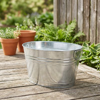 Seau à glace moderne de luxe en acier galvanisé durable pour les fêtes