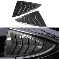 Couverture de persienne latérale en fibre de carbone de qualité supérieure pour Tesla Model 3, stores de fenêtre arrière