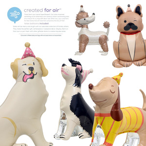 Nuovi <span class=keywords><strong>Palloncini</strong></span> in Alluminio a Forma di Cane 3D, Bulldog e Pastore in Piedi, per Decorazioni Baby Shower - Product Image 4
