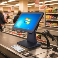 Terminal de point de vente tout-en-un avec écran tactile de 15,6 pouces, système Windows POS, pour la vente au détail et la restauration