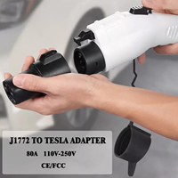 Olink Chargeur de voiture électrique Accessoires Adaptateur Plug 60amp 250v Ac Compatible Sae J1772 vers Tesla Adaptateur de charge
