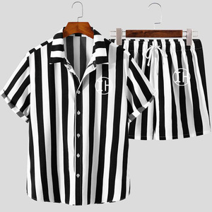 <span class=keywords><strong>Conjunto</strong></span> de Dos Piezas para <span class=keywords><strong>Hombre</strong></span>, Estilo <span class=keywords><strong>Hawaiano</strong></span>, Camisa de Manga Corta con Botones y Cuello Solapa, Pantalones Cortos con Cordón y Bolsillos, Venta en Línea - Product Image 3