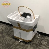 Siman Salon Furniture : Évier portable pour lavage de cheveux avec réservoirs d'eau, thérapie capillaire aquatique pour lit de massage thaïlandais et lit de beauté