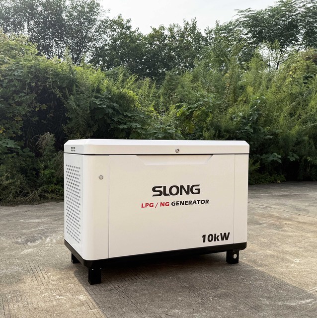 SL-JS10 SLONG Natural Gas Thermal Electric Standby Generator for Home Silent 10kw 14kw 16kw 85% Efficiency 12V DC Electric Start