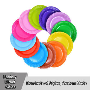 Ventas directas de fábrica Platos de papel <span class=keywords><strong>en</strong></span> colores Platos de papel biodegradables de alta calidad Ventas calientes Platos de papel de dibujos animados - Product Image 2