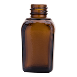 Vente en gros de flacons en verre ambré carrés, opaques, de qualité médicale, flacons distributeurs de sérum, flacons cosmétiques carrés en verre, 50 ml - Product Image 4