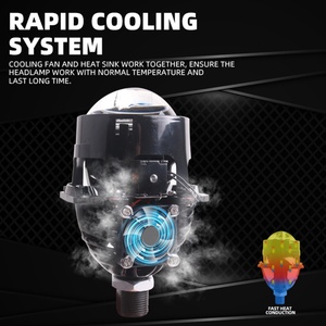 S62 Super Bright 33w/48w High Definition Car <b>Lighting</b> Ball Bi Led <b>Projector</b> Lens 2.5 Inch Dual Direct Beam Headlight Lens - Product Image 4