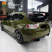Film de protection de voiture en vinyle multicouche de qualité supérieure, ultra brillant, vert cristal, effet cristal, pour animaux de compagnie
