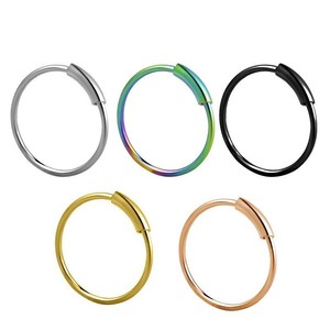 Anneau de nez en acier inoxydable, cercle géométrique de 8 mm, bijoux de piercing pour clous de nez, bijoux de mode - Product Image 4