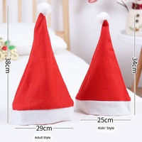 Gorros Navideños para Niños, Gorro de Santa Claus de Felpa Suave, Decoraciones para Fiestas de Invierno, Gorro Clásico de Navidad Unisex