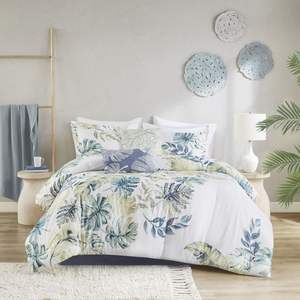 DB ชุดผ้าพันคอ6ชิ้นผ้าคอตตอนพิมพ์ลายดอกไม้ลายทางสีทึบสำหรับบ้านโรงพยาบาลโรงแรมเตียงควีนคิงส์โพลีเอสเตอร์พีวีซี - Product Image 4