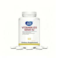 Complément alimentaire en comprimés de vitamine D3 5000 UI pour adultes avec soutien immunitaire, 60 comprimés