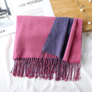 Drop Shipping Frauen Winter Warm Long Solid Color Kaschmir Schal Schal - Product Image 2