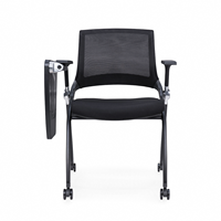 Chaise empilable commerciale en gros, chaise de bureau à dossier en maille respirante pour événements, salles de formation et grandes salles