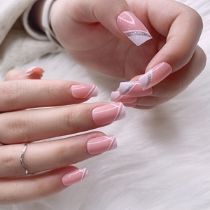 TSZS-<span class=keywords><strong>uñas</strong></span> postizas <span class=keywords><strong>cuadradas</strong></span> cortas para mujer, color rosa, Nude, blanco, francés, <span class=keywords><strong>2022</strong></span> - Product Image 6