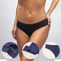 Jeune fille sans couture respirant G-String string culotte taille basse solide motif polyester Sexy tricoté conception