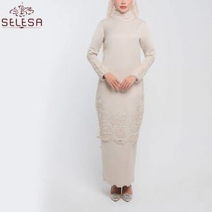 Nuova stampa <span class=keywords><strong>vestiti</strong></span> <span class=keywords><strong>turchi</strong></span> abito caftano in cotone marocchino con perline stampate floreali Baju Kurung - Product Image 2