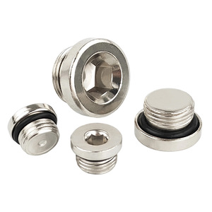 Iron <b>Plug</b> Bd-G02 03 04 With O-Ring G-Threaded Nickel Plated For Air Water Oil Sealing - Product Image 2