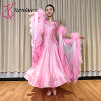 Robe de danse de salon standard internationale personnalisée B-25184 pour femmes, en spandex/polyester, pour les spectacles sur scène