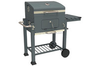 Chariot Portable d'arrière-cour mobile, pour l'extérieur, avec Table latérale, Barbecue métallique en acier