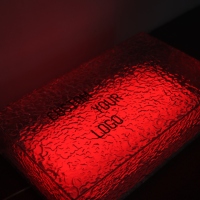 Nouveau Style seau à glace cube led lampe acrylique cadeaux boîte à lumière ajouter votre logo RGB LED acrylique boîte à lumière personnalisé enseigne suspendue