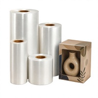 Film rétractable POF de qualité supérieure, ultra-transparent, 12mic, 15mic, 19mic, rétraction supérieure pour l'emballage d'ornements en céramique