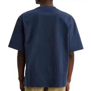 T-shirt uni 100% coton lourd avec logo personnalisé T-shirt oversize vierge avec logo imprimé personnalisé unisexe pour hommes - Product Image 3