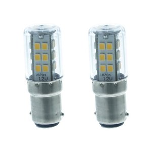 Lampada per barca a LED BA15D da 2 pezzi, bianco caldo, 12V/24V, 4W, forniture marine - Product Image 1