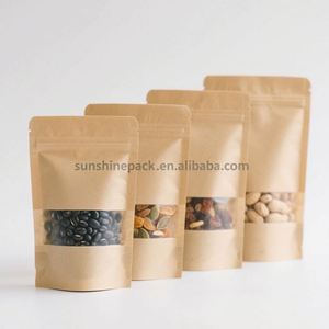 Sachets refermables à fermeture éclair imprimés avec logo personnalisé pour chips, brownies, snacks - Emballage alimentaire résistant à l'humidité - Product Image 1