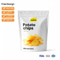 Sachet personnalisé imprimé recyclable pour chips, pochette autoportante en aluminium haute barrière pour snacks, faible MOQ, avec fermeture Ziplock
