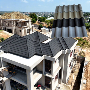 Tegole in Acciaio Rivestite in <span class=keywords><strong>Pietra</strong></span> Ondulate Moderne per Tetti, Resistenti al Calore, Materiali Durevoli per Coperture con Garanzia <span class=keywords><strong>di</strong></span> 5 Anni - Product Image 1