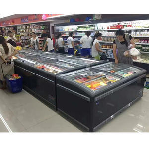 <span class=keywords><strong>Congélateur</strong></span> d'îlot d'affichage <span class=keywords><strong>combiné</strong></span> de grande fenêtre de dégivrage automatique commercial de supermarché <span class=keywords><strong>en</strong></span> gros pour le stockage des aliments à vendre - Product Image 2
