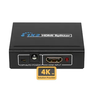 فائق الدقة فائق الوضوح فائق الوضوح 2K 4K 1080p فيديو وصوت 4Kx2K HDMI منفذ 1 في 4 منفذ خارجي HDMI 1x4 مع محول تيار متردد شاشة مرايا/نقوش
