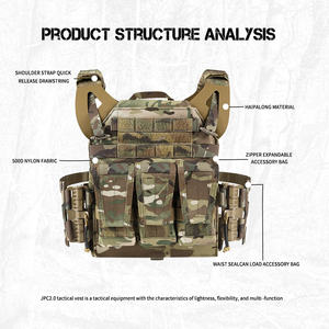 PTG новый стиль <span class=keywords><strong>JPC</strong></span> 2,0 уличный легкий вес быстросъемный боевой тактический несущий зубчатый механизм оборудование тактический жилет - Product Image 3