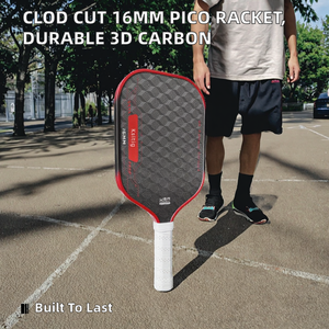 Raquette de pickleball Ksitig Clod Cut Black 10,5 mm d'épaisseur, durable, compétition, texture en fibre de carbone 3D, surface mate rugueuse, tissu - Product Image 2