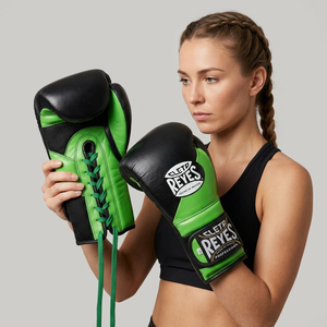 Guantes de Boxeo Profesionales Cleto Reyes, de Cuero Negro, con Cordones, Dedos Completos, Equipo de Entrenamiento para Adultos - Product Image 2