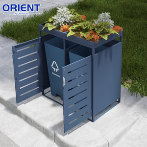 <span class=keywords><strong>Abri</strong></span> pour poubelle de jardin en métal d'extérieur avec porte à charnières, <span class=keywords><strong>abri</strong></span> pour poubelle à roulettes, ouverture supérieure pour le stockage des déchets - Product Image 5