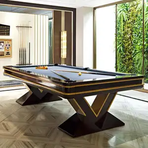 Modern V-leg High End Luxury Custom Pool Table 9ft Slate Pool Table