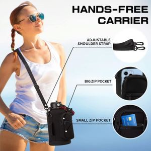 Portabotellas de Agua Aislado de 128 oz, Compatible con Botellas de 64 oz y 128 oz, con Correa Ajustable para Deportes y Camping - Product Image 3