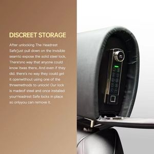 Siêu mỏng nhúng xe tựa đầu an toàn làm bằng thép cán nguội, với một hệ thống mở khóa kép của mật khẩu và dấu vân tay - Product Image 2